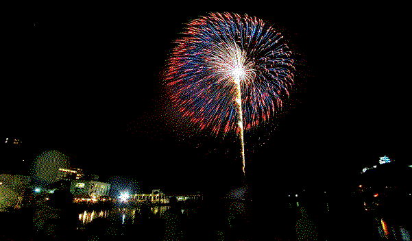 area of drawing - fireworks of The FU-ZIN festival in Hirado at 1999 ( 2 ).