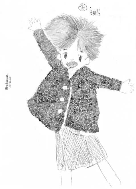 area for drawing - a girl b0116_05.